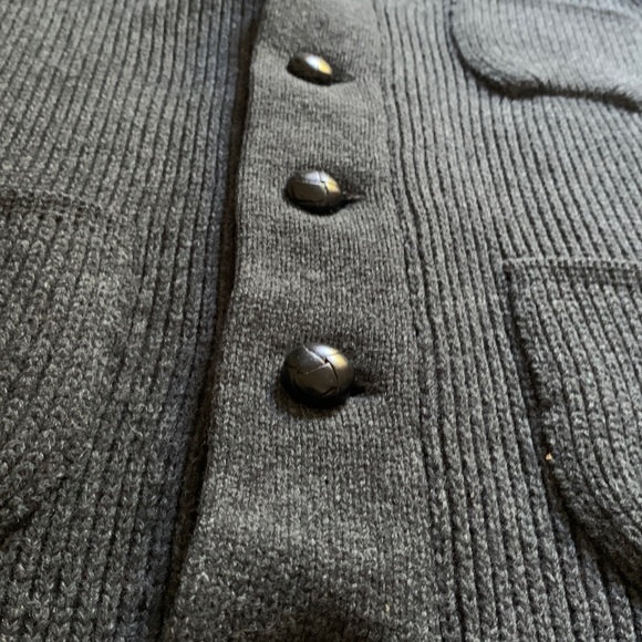 Men's J Crew 100% Lambswool Cardigan gray size S three pockets  cabin preppy - Picture 7 of 11